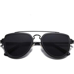 Retro Aviator Polarized Sunglasses Men Women Mirrored Lens UV400 Double Bridge